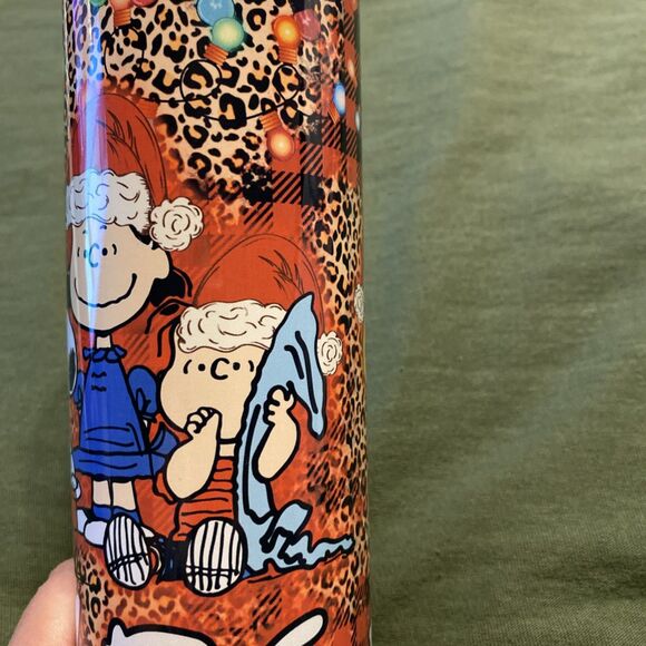 Peanuts Friends Themed Snoopy Woodstock Tumbler - Stainless Steel Travel Mug EUC - Picture 7 of 16